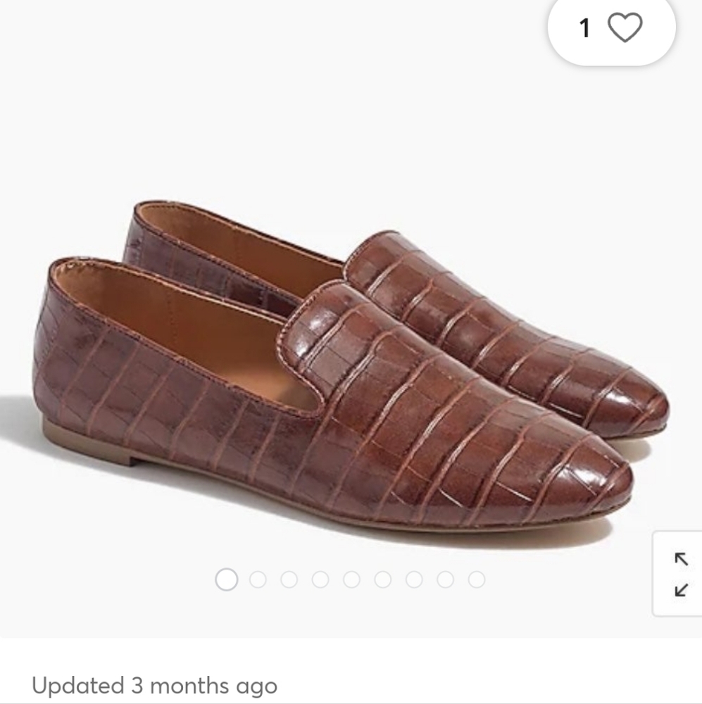J. CREW 8.5 Crocodile Loafers